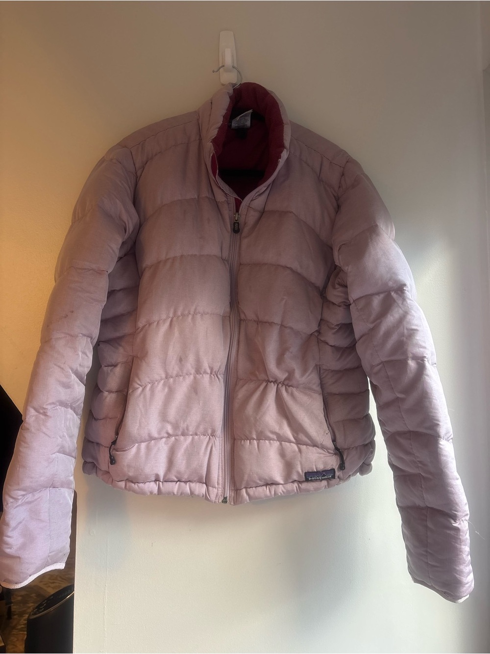 Patagonia Light Pink Quilted Puffer Jacket